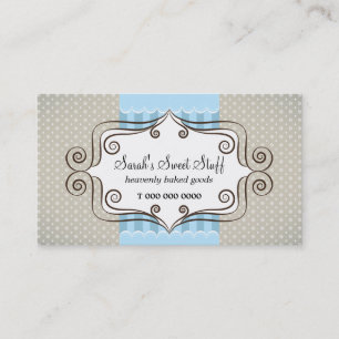 Sweet Blue and Polka Dots Business Card