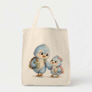 Sweet Blue Bird Shopping Tote Bag