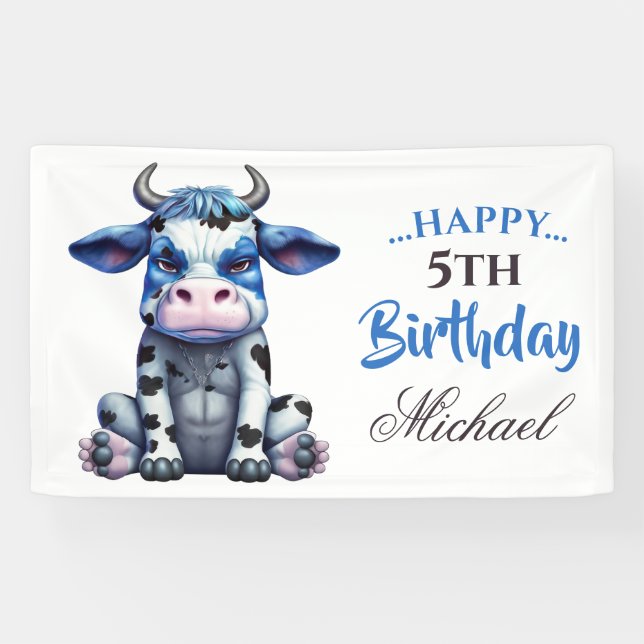 Sweet  Blue Cow Banner (Horizontal)