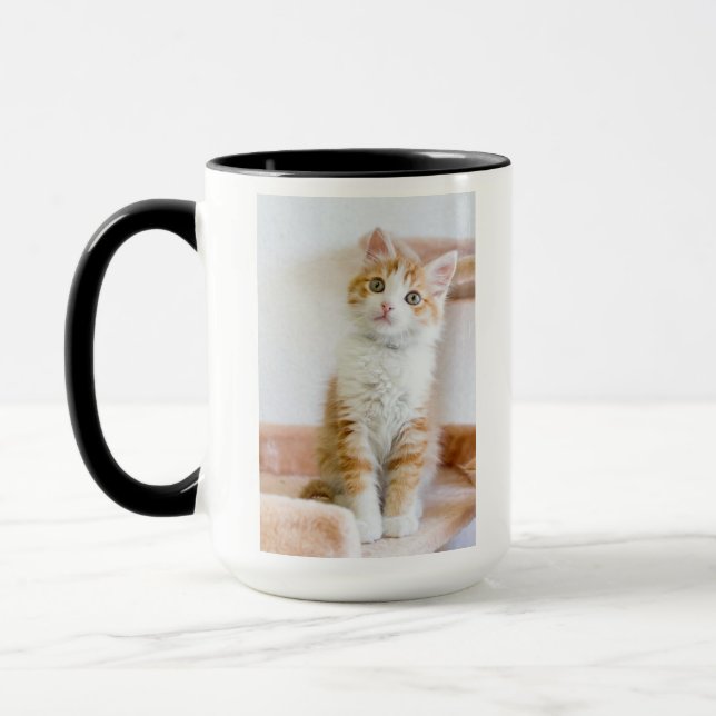 Sweet Blue Eyed Kitty Mug (Left)