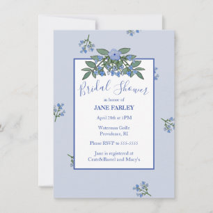 Sweet Blue Floral Invite