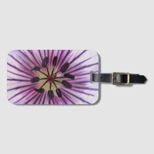 Sweet Blue Geranium Flower Detail Luggage Tag