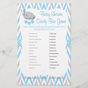 Sweet Blue & Grey Elephant Baby Shower - Game 2
