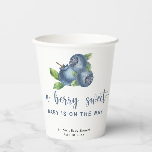 Sweet blueberries paper cups (Front)