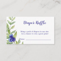 Sweet Blueberry Diaper Raffle Baby Shower 