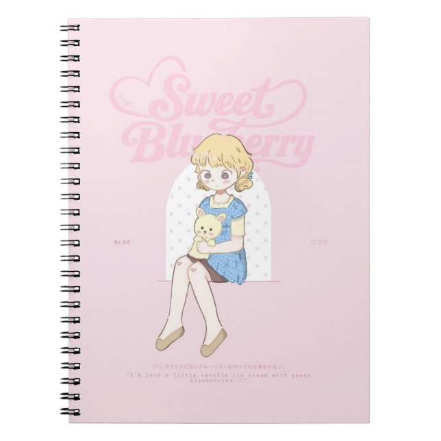 Sweet Blueberry Dreams ✩°｡ ⋆｡°✩  Notebook (Front)