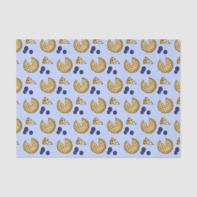 Sweet Blueberry Pie Farmer’s Market Summer Picnic Tissue Paper (Front)