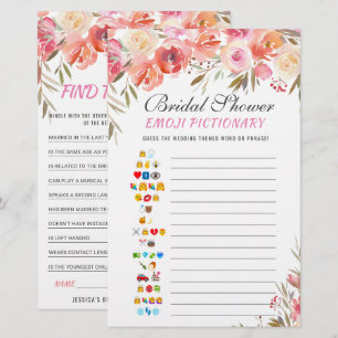 Sweet Blush Floral Double-Sided Bridal Shower Game