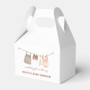 Sweet Boho Clothesline Girl Baby Shower Favour Box