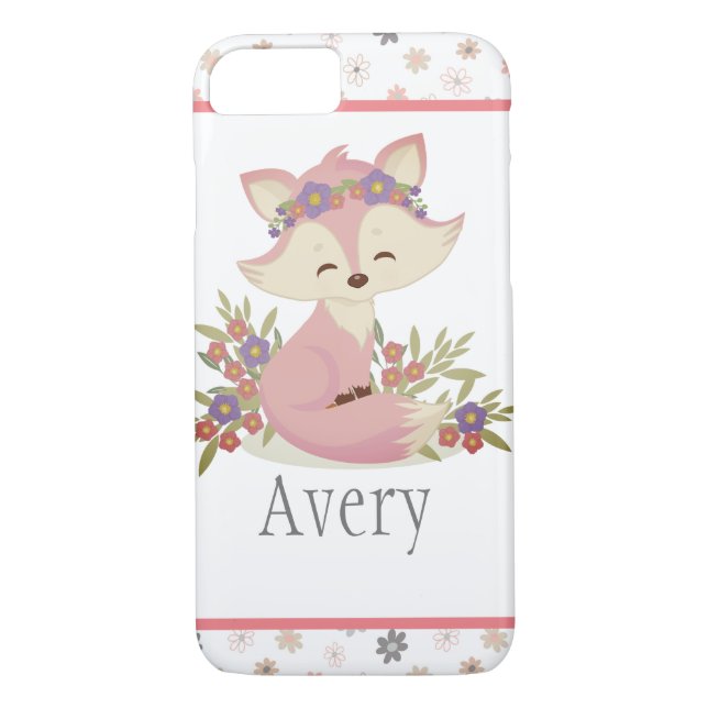 Sweet Boho Fox Personalised Case-Mate iPhone Case (Back)