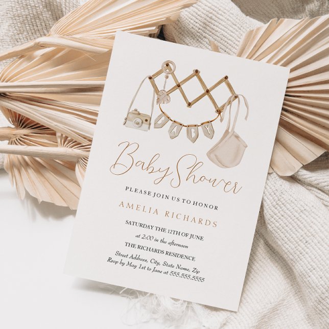 Sweet Boho Neutral Baby Shower Invitation (Creator Uploaded)