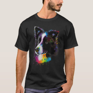 Sweet Border Collie Dog Portrait_6 T-Shirt