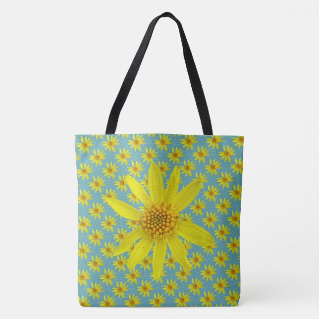 Sweet Botanical Floral Yellow on any Colour Tote Bag (Front)