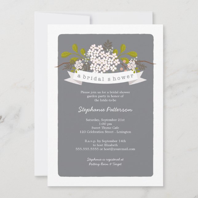 Sweet Bouquet Garden Party Bridal Shower Invitation (Front)