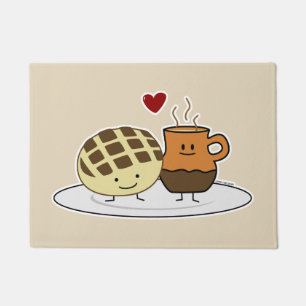 Sweet Bread and Hot Chocolate Pan caliente Mexican Doormat