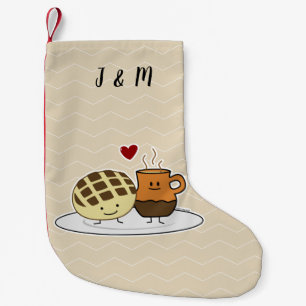 Sweet Bread and Hot Chocolate Pan caliente Mexican Small Christmas Stocking