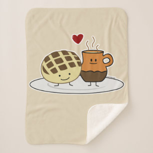 Sweet Bread Hot Chocolate Pan dulce Mexican concha Sherpa Blanket