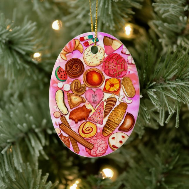 Sweet Bread Mexican Pan Dulce Ceramic Tree Decoration (Tree)