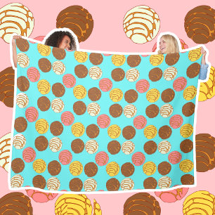 Sweet  Bread Mexican Pan Dulce Conchas Fleece Blanket