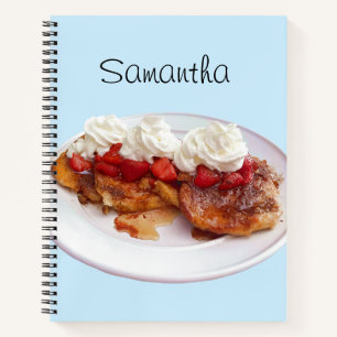 Sweet Bread With Strawberries And Cream Notebook