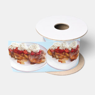 Sweet Bread With Strawberries And Cream Satin Ribbon