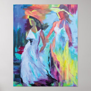 Sweet Breeze Impressionist Women in Hats Poster