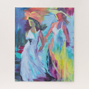 Sweet Breeze Impressionist Women Jigsaw Puzzle