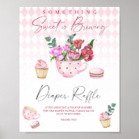 Sweet brewing tea party baby shower Diaper raffle