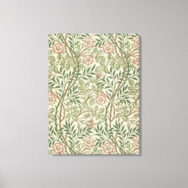 'Sweet Briar' design for wallpaper, printed by Joh Canvas Print (Front)