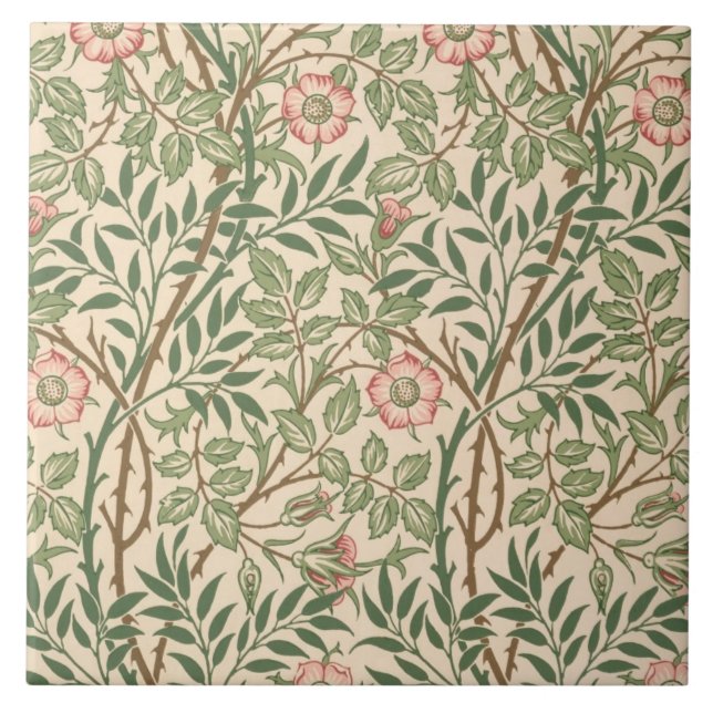 'Sweet Briar' design for wallpaper, printed by Joh Tile (Front)