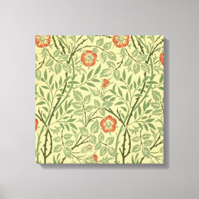 Sweet Briar Pattern (by William Morris) Canvas Print (Front)