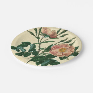 Sweet Briar Rose Paper Plate