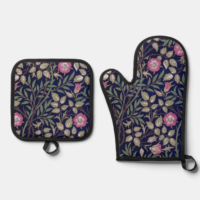 Sweet Briar, William Morris Oven Mitt & Pot Holder Set (Front)