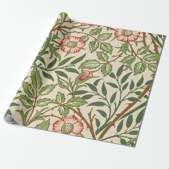 Sweet Briar William Morris Wrapping Paper (Unrolled)