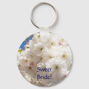 Sweet Bride! keychain Pink White Flower Blossoms