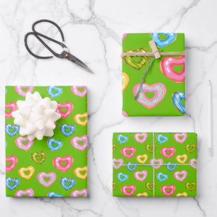 Sweet & Bright Doughnuts Doughnuts Series Design 1 Wrapping Paper Sheet
