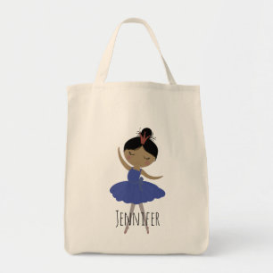 Sweet Brown Skin Girl Ballerina Tote Bag