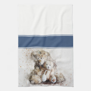 Sweet Brown Teddy Bears Kitchen Towel