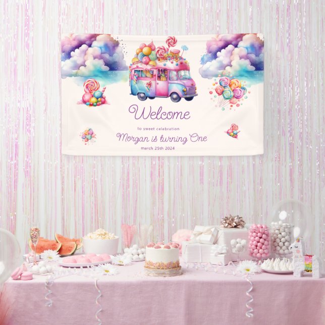 Sweet Budget CandyLane Kid's Birthday Welcome Banner (Party)