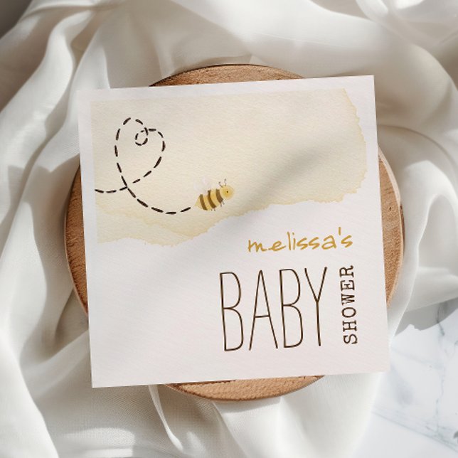 Sweet Bumble Bee Baby Shower Napkins (Creator Uploaded)