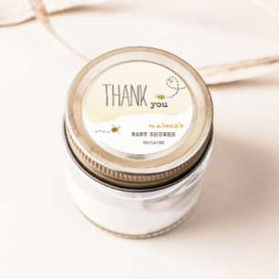 Sweet Bumble Bee Baby Shower Thank You Favour Classic Round Sticker