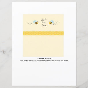 Sweet Bumble Bee Candy Bar Wrappers