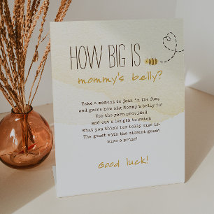 Sweet Bumble Bee How Big Is Mummy's Belly Pedestal Sign