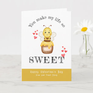 Sweet Bumble Bee Valentine's Day Card