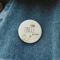 Sweet Bumblebee Baby Shower Uncle To Bee Button