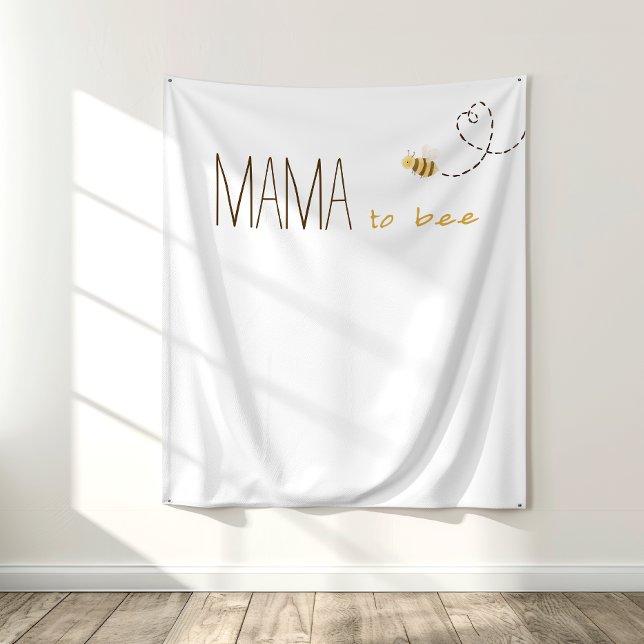 Sweet Bumblebee Mama To Bee Baby Shower Backdrop Tapestry (Creator Uploaded)