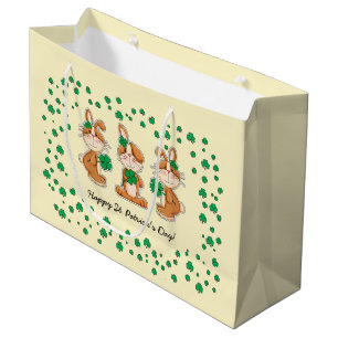 Sweet Bunnies St.Patrick's Day Custom Gift Bags