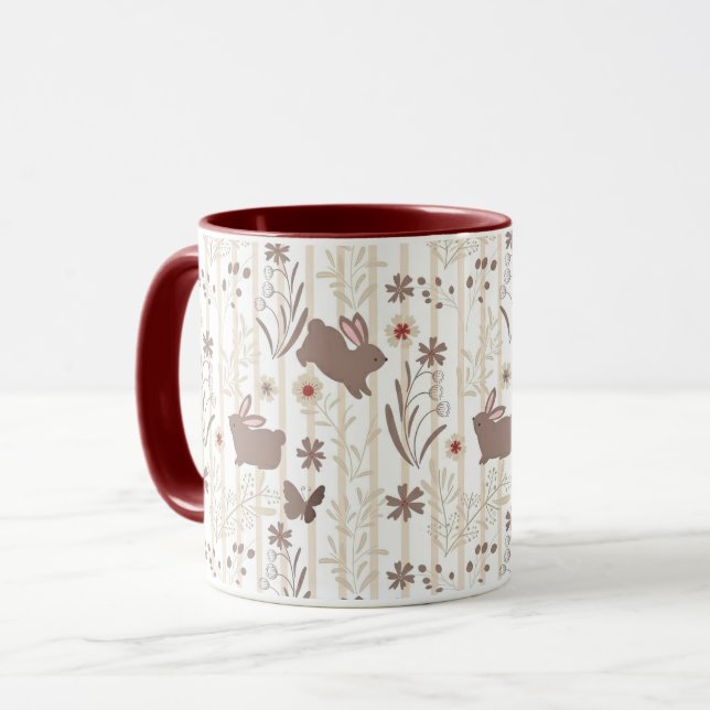 Sweet Bunny and Crown Nursery Print Mug (Front Left)
