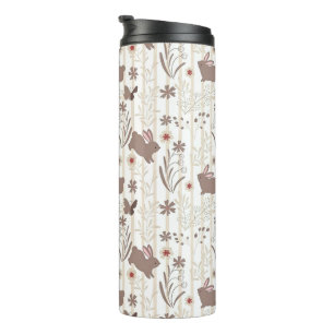 Sweet Bunny and Crown Nursery Print Thermal Tumbler