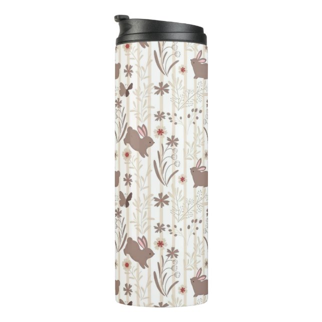 Sweet Bunny and Crown Nursery Print Thermal Tumbler (Rotated Right)